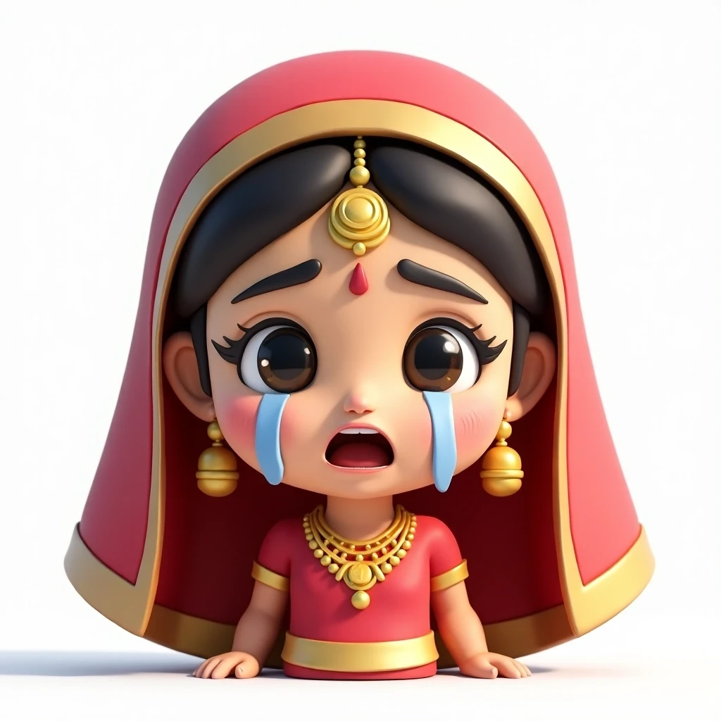 Indian bride emoji crying