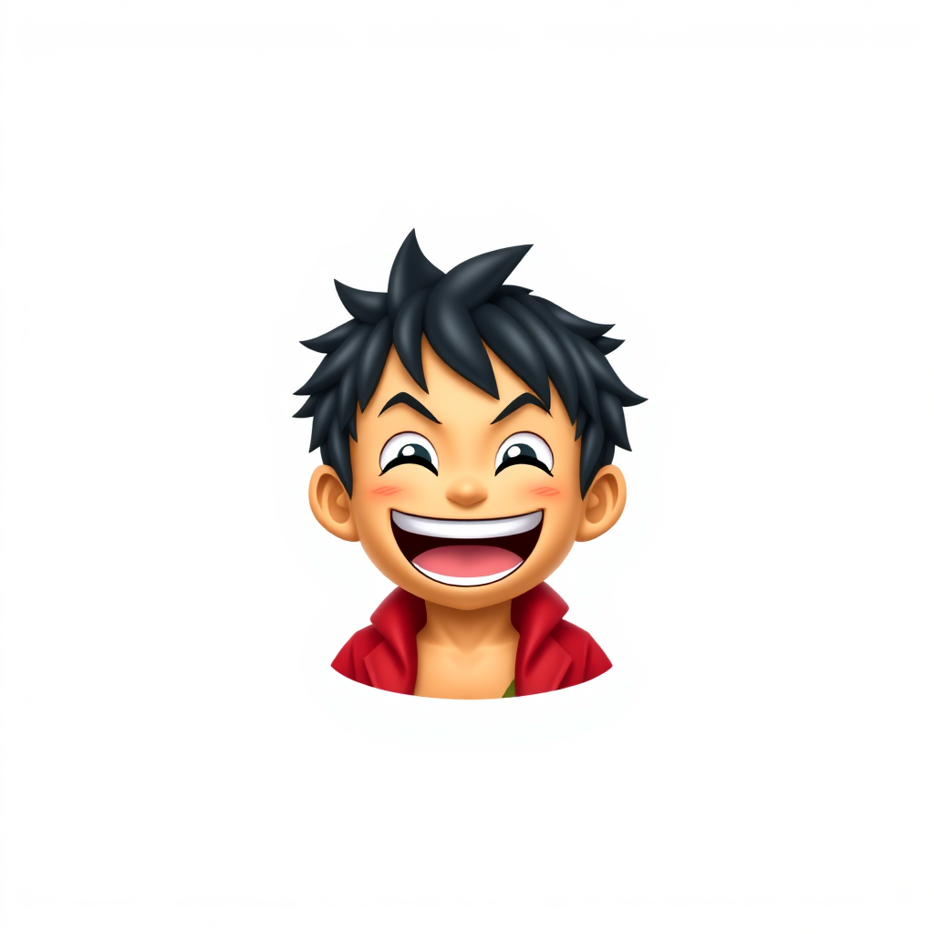 a tok emoji of Monkey D. Luffy