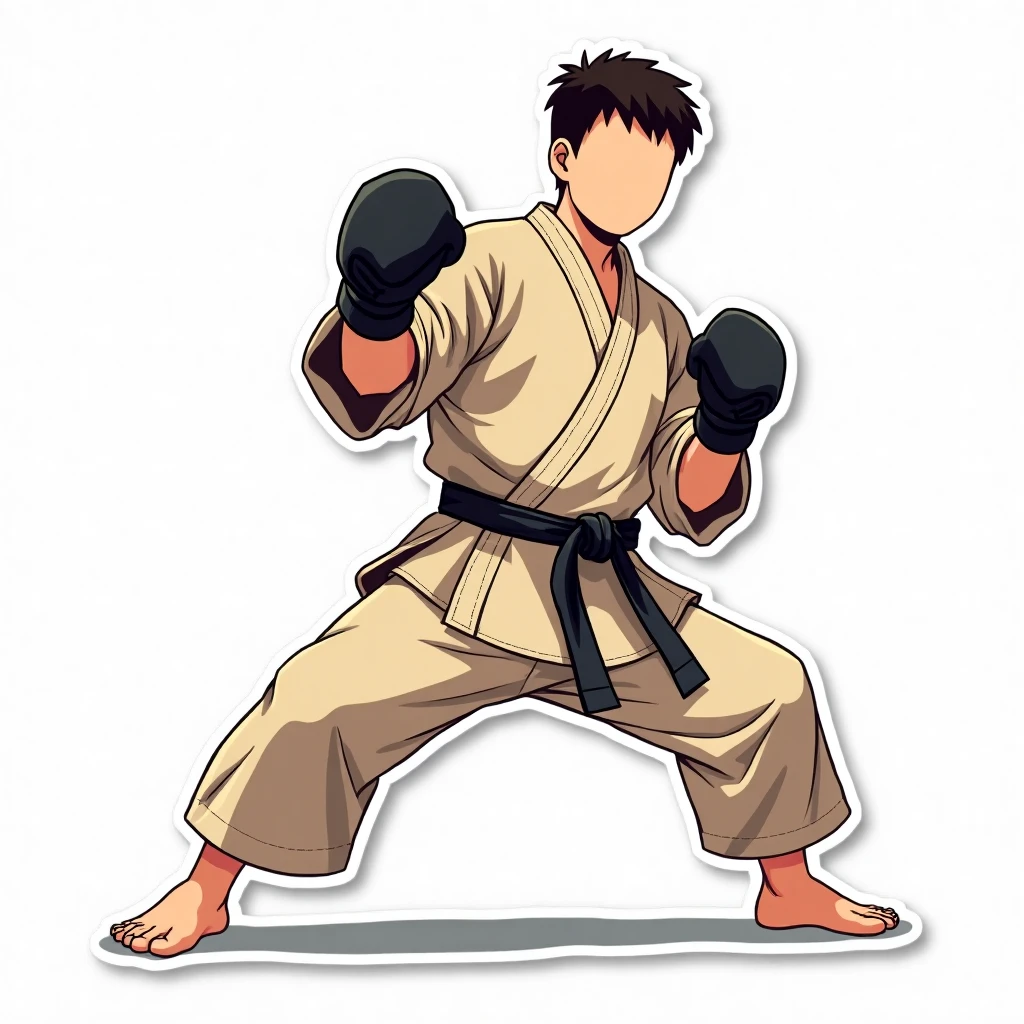 no face karate fighter